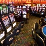 casino room with slot machines