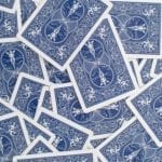 poker cards with blue and white backs