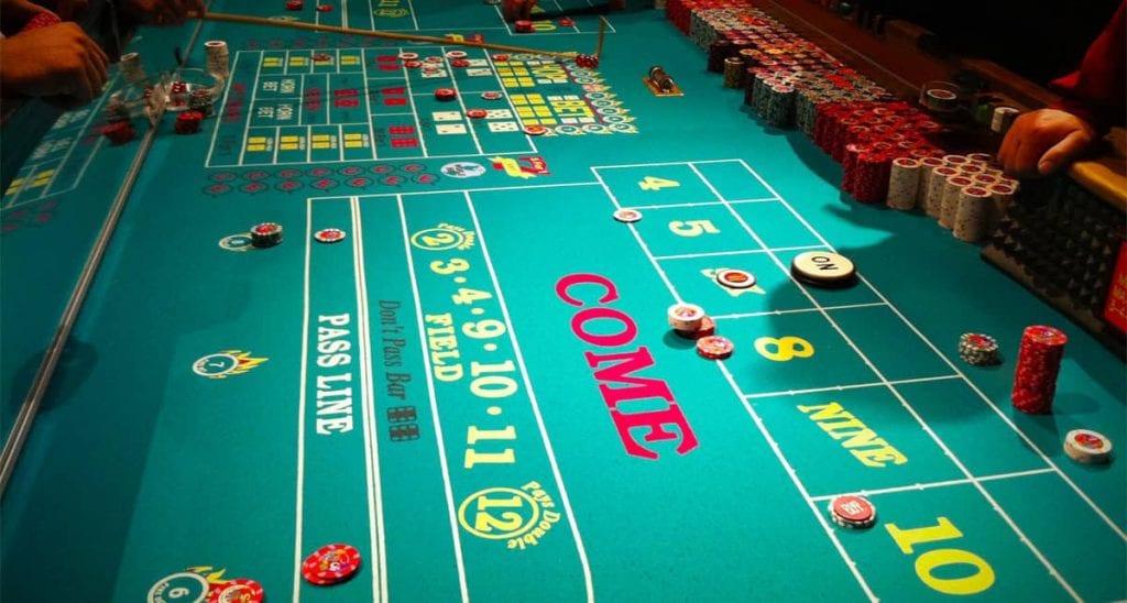 casino green table 
